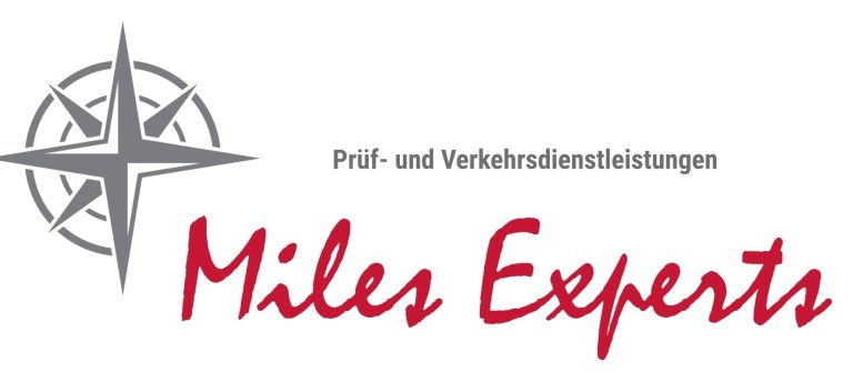 Logo von Miles Experts mit Kompasssymbol und rot geschriebenem Namen.